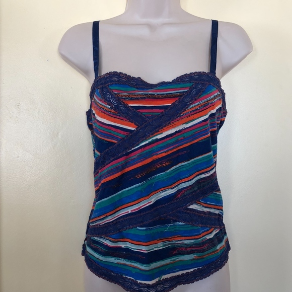 Free People Tops - FREE PEOPLE striped wrap cotton cami/NWT
